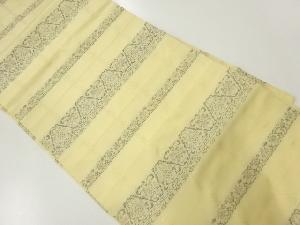 横段に花更紗模様織出し名古屋帯